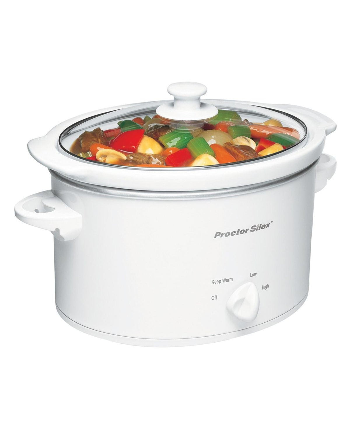 Proctor Silex 33275 Slow Cooker Oval, 3 Quarts, White