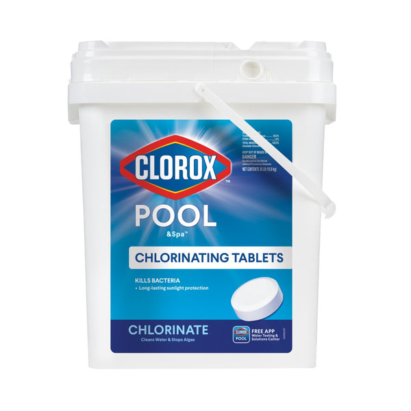 Clorox 22435CLXW Pool & Spa Chlorinating Tablet, White, 35 lb