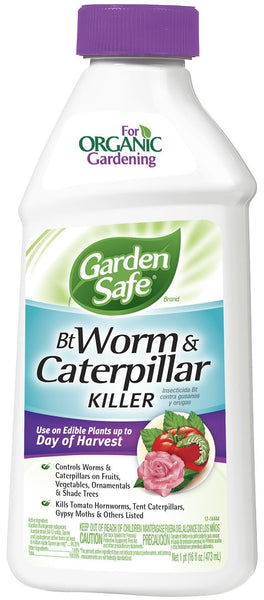 Garden Safe HG-93190 Bt Worm & Caterpillar Killer Concentrate, 16 Oz