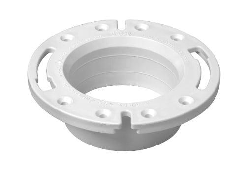 Oatey 43587 PVC Spigot Fit Closet Flange w/Plastic Ring, 4"