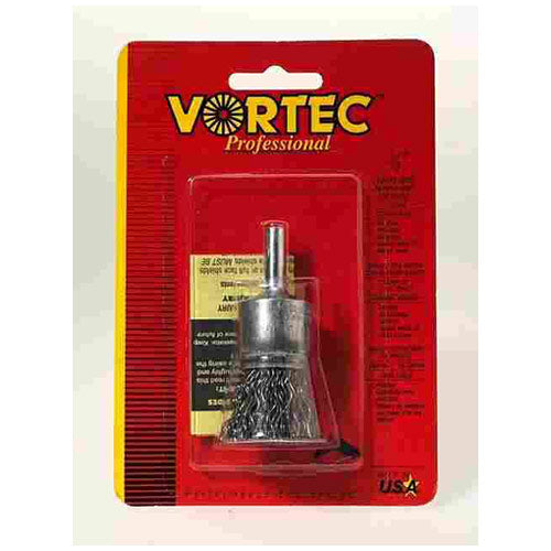 Weiler 36046 Vortec-Pro Crimped Solid End Wire Brush, 3/4"