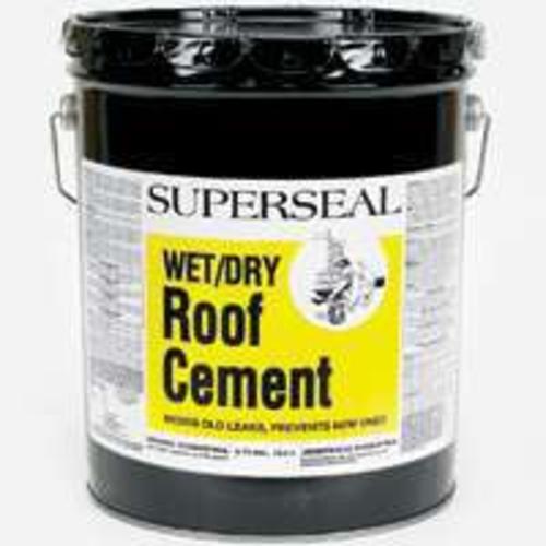 Henry SS001070 Superseal Wet And Dry Roof Cement, 5 Gallon, Black