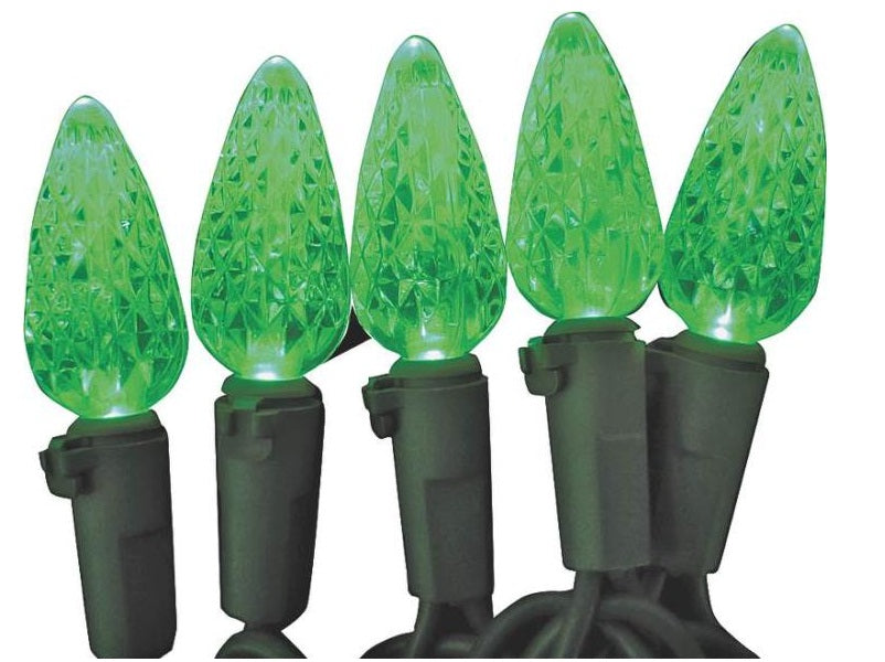 Holiday Basix U10E405E 60 Green LED C6 Christmas Lights