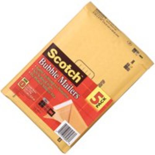 Scotch 7913-5 Puncture Resistant Bubble Cushioned Mailer, 6" x 9"