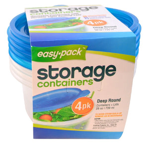 FLP 8060 Easy-Pack Food Container Set, 25 Oz