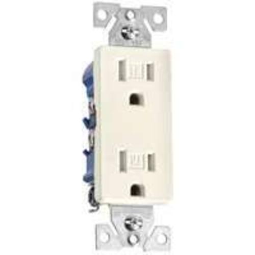 Cooper Wiring TR1107V-BOX  Tamper Resistant Decorator Receptacle, Ivory