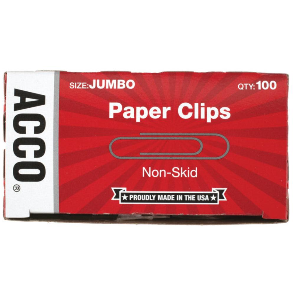 Acco A7072585 Jumbo Paper Clips, Silver