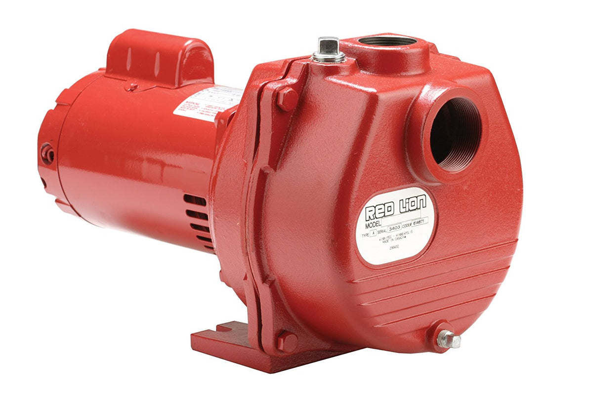 Red Lion RLSP-150 Cast Iron Sprinkler Pump, Red, 1-1/2 HP