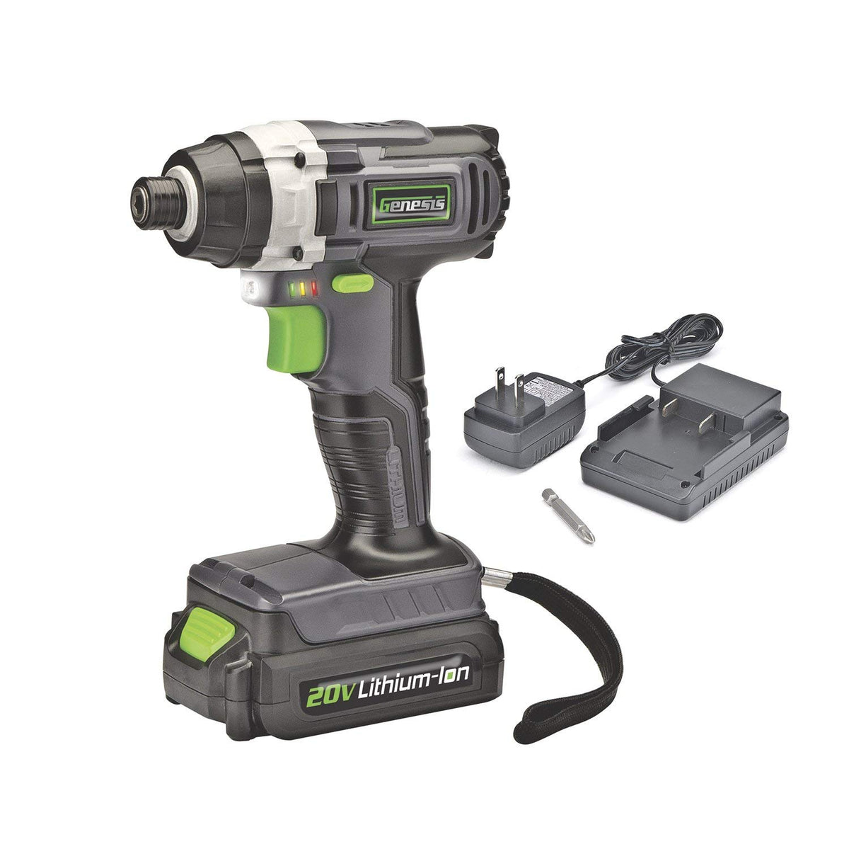 Genesis GLID20A Hex Cordless Impact Driver Kit, 20 volts