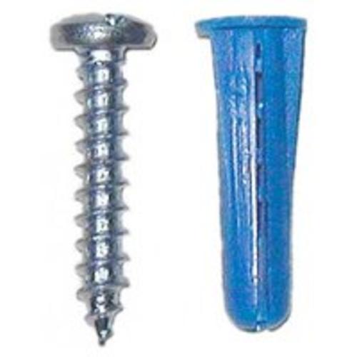 Midwest 10410 Plastic Conical Anchors With Screw, 6-8X3/4