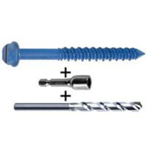 Cobra 673J Hex Head Concrete Screws, 3/16" x 2-3/4"