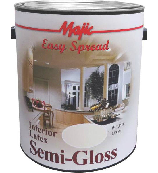 Majic 8-1313 Easy Spread Interior Latex Semi-Gloss, Linen, Gallon