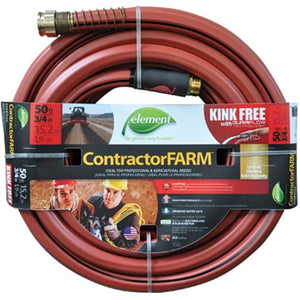 Element ELCF34100 Contractor Farm Garden Hose, 3/4" x 100'