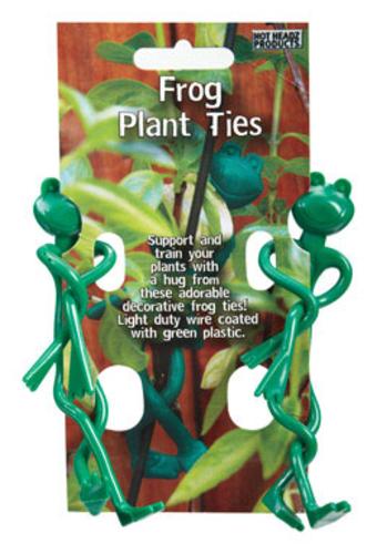 Hot Headz CLIP STRIP-12 Frog Plant Ties, Green