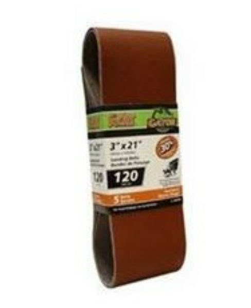 Gator 7010-012 Heavy Duty Resin Bond Power Sanding Belt, 21" x 3", 120 Grit
