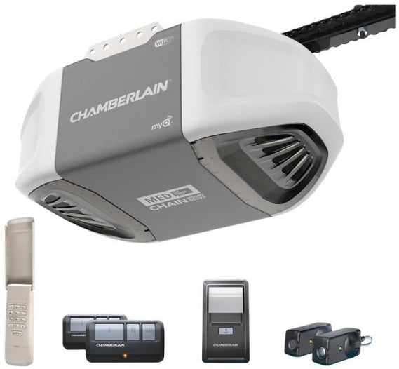 Chamberlain C450 Smartphone-Controlled Durable Chain Drive Garage Door Opener