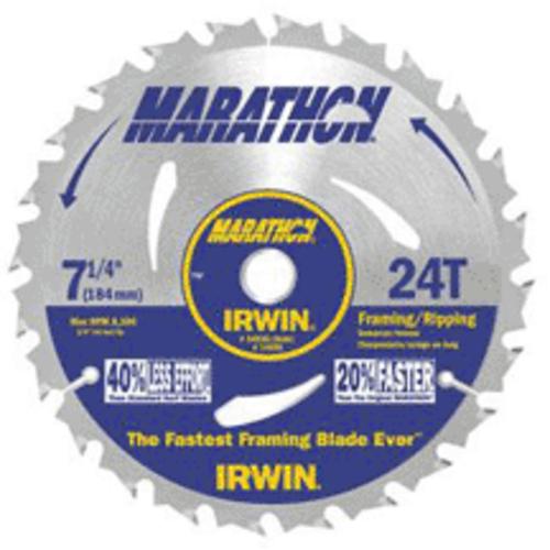 Irwin 24031 Marathon Circular Saw Blade Universal Arbor, 40Teeth, 7-1/4"