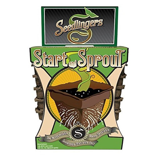 Seedlingers SSP-S-312 Start & Sprout Pot, 3 Square