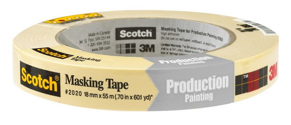 Scotch 2020-.75A General Purpose Masking Tape, 0.70" x 60.1 Yd, Beige