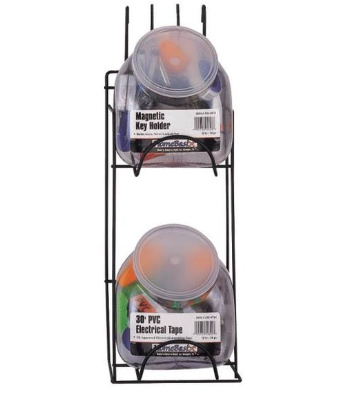 ProSource M59995 2-Jars Wall Mount Rack, Metal