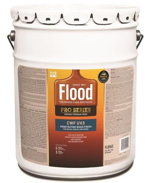 Flood FLD565-05 CWF-UV5 Pro-Series Exterior Wood Finish, Natural Base, 5 Gallon