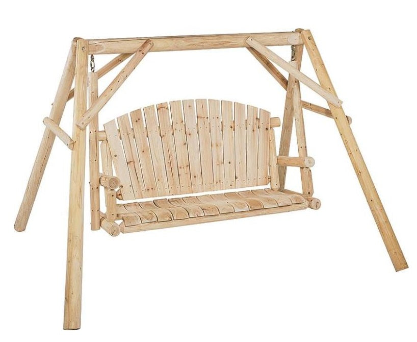 Worldwide Sourcing NW-59N Log Swing & Frame, 70.5" W x 55" D x 67.25" H