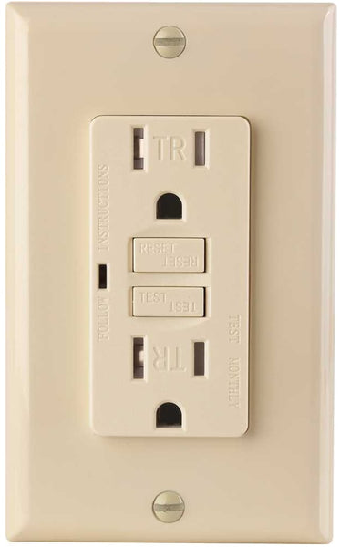Af Lighting 2498575 Tamper-Resistant GFCI Receptacle, Ivory, 125 Volt