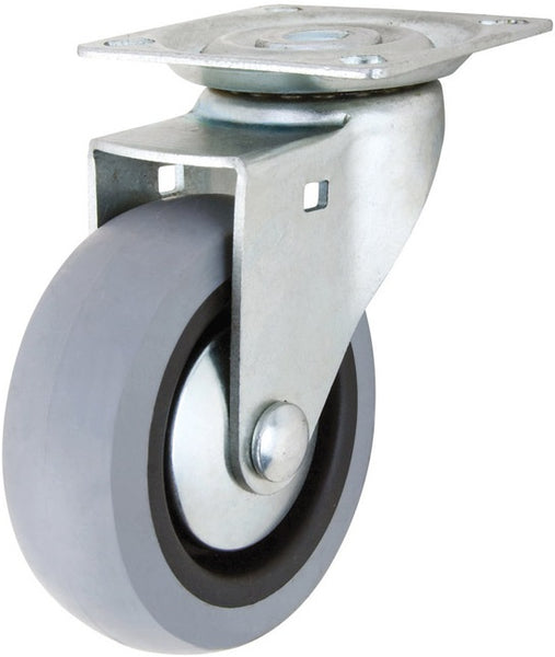 Shepherd 3545 Thermoplastic Rubber Swivel Caster, Gray, 3"