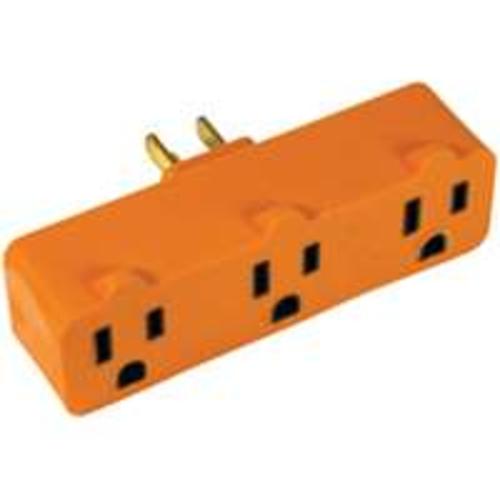 Power Zone ORAD0100 Tap Triple Orange, 3 Outlet