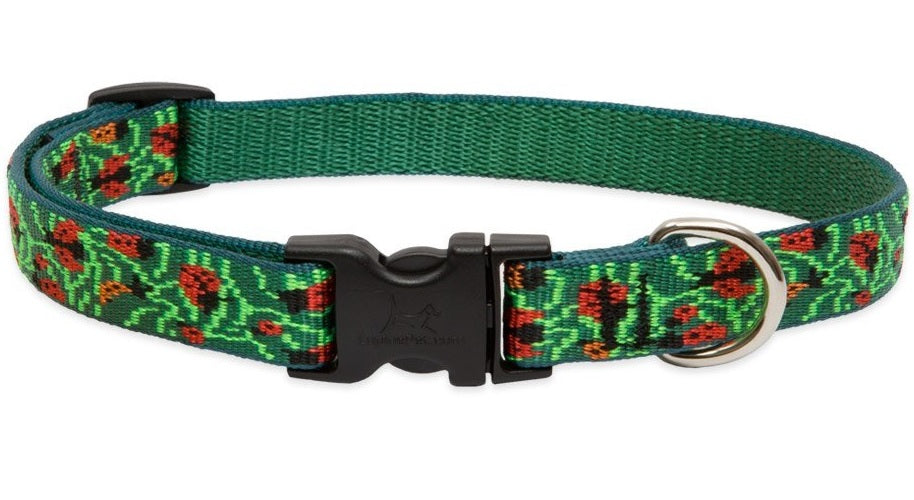 Lupine 30302 Beetle Mania Adjustable Dog Collar, Multicolored