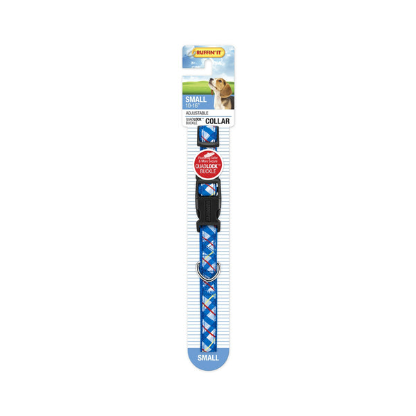 Westminster Pet 7N39746 Ruffin' It Plaid Ribbon Dog Collar, 10 - 16"