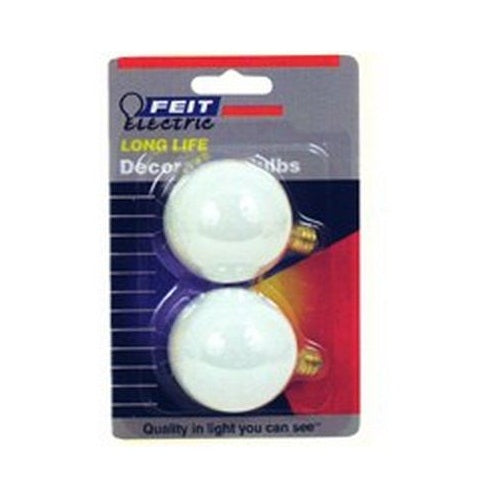 Feit Electric BP25G161/2/W Incandescent Decorative Bulb, 25 Watts, 120 Volt