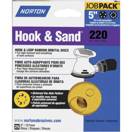 Norton 04058 Hook & Loop Sanding Disc, 5", 180 Grit