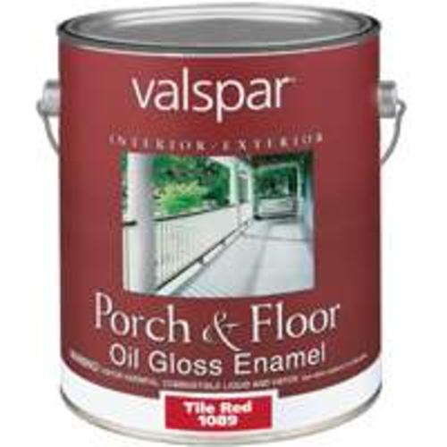 Valspar 027.0001089.007 Porch/Floor Oil Paint, Tile Red, Gallon