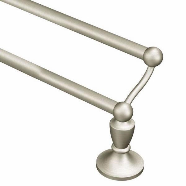 Moen DN8222BN Wembley Double Round Towel Bar, Brushed nickel