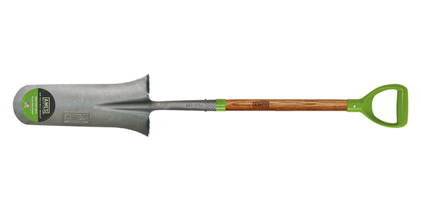 Ames 2531700 Drain Spade With Wood Handle, 14 Gauge