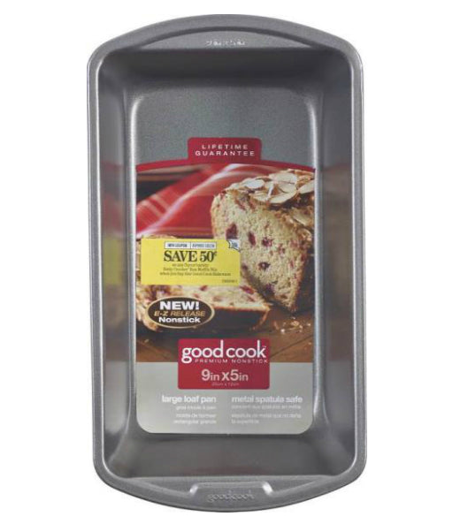 Good Cook 04026 Non-stick Loaf Baking Pan, Large, 9" X 5"
