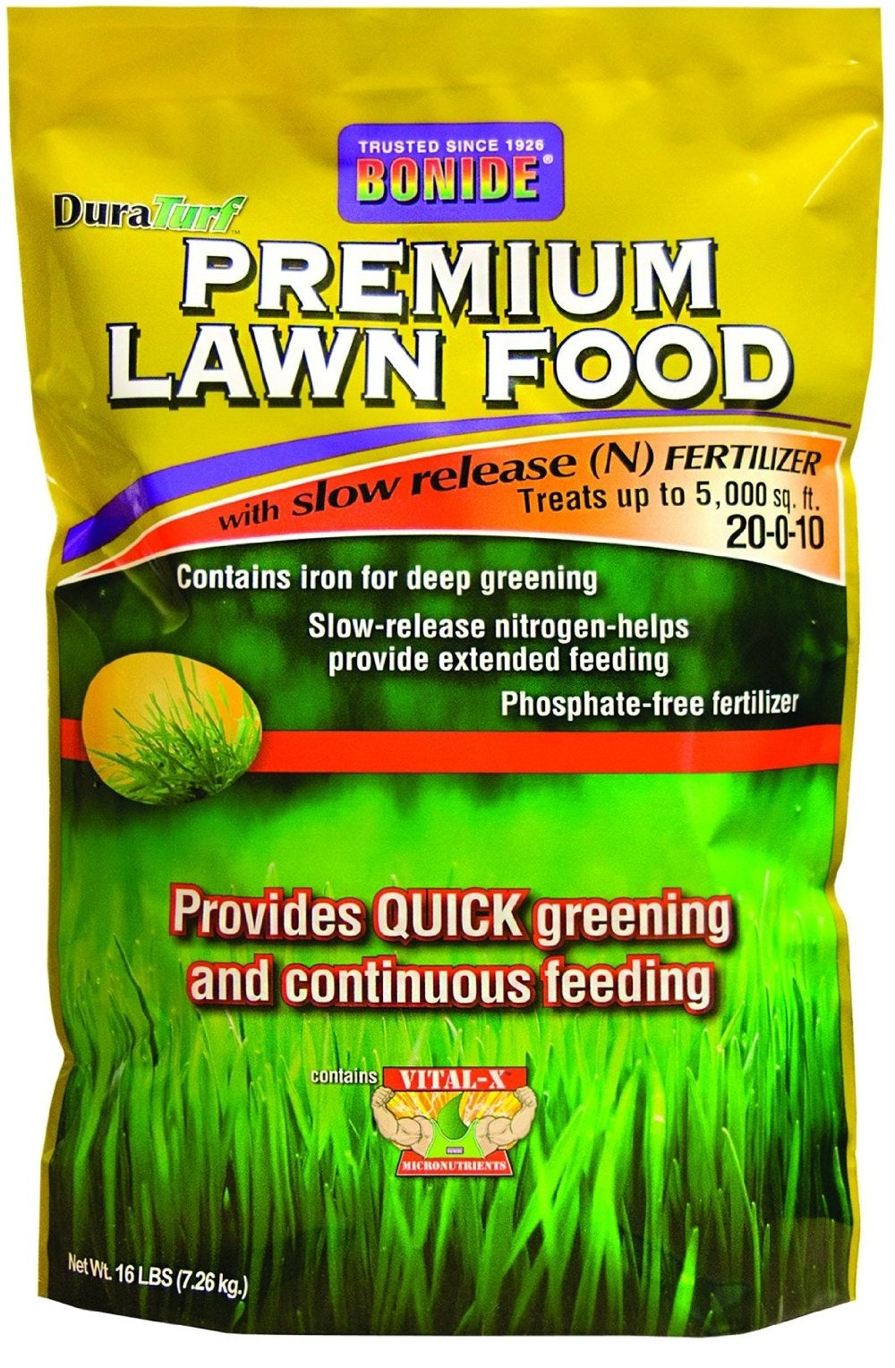 Bonide 60462 Slow-Release Lawn Food, 16 Lb,  5000 Sq Ft