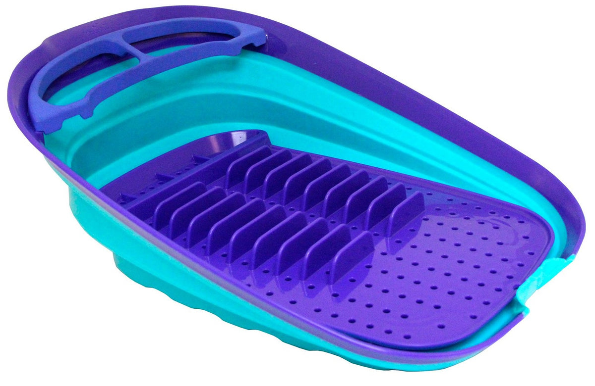 Squish 41022 Collapsible Dish Rack, 16" x 13" x 6.5", Assorted Color