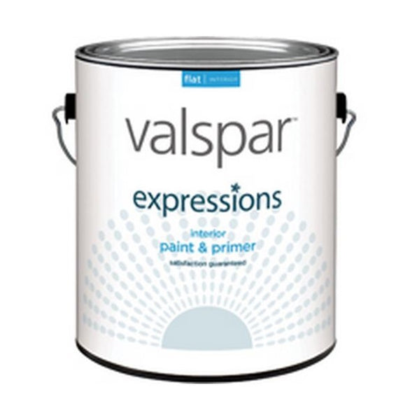 Valspar 17004 Expressions Interior Latex Paint, Flat, Clear, 1 Gallon