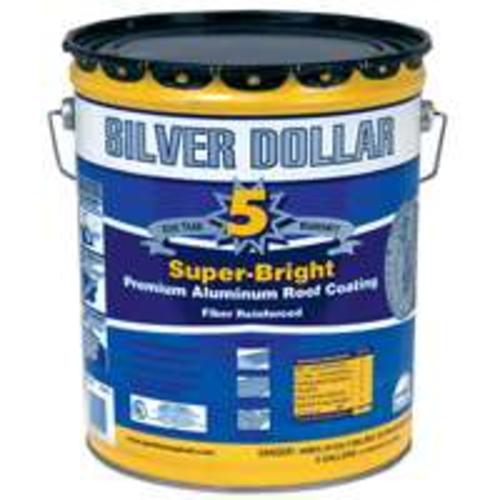 Silver Dollar 6225-GA Aluminum Roof Coating, 5 Gallon