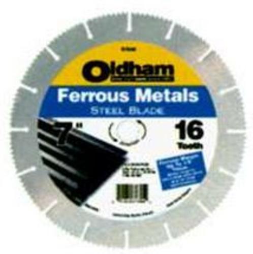 Oldham 700M Steel Blade Series Metal Cutting Blade, Universal Arbor, 7"