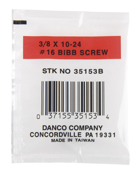 Danco Bibb Screw Chrome Plated Brass 10-24 " x 3/8 "