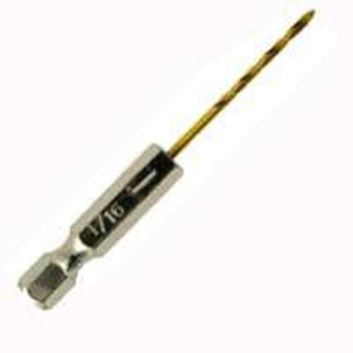 Vulcan 786161OR Hex Shank Titanium Coated Drill Bit, 1/16"