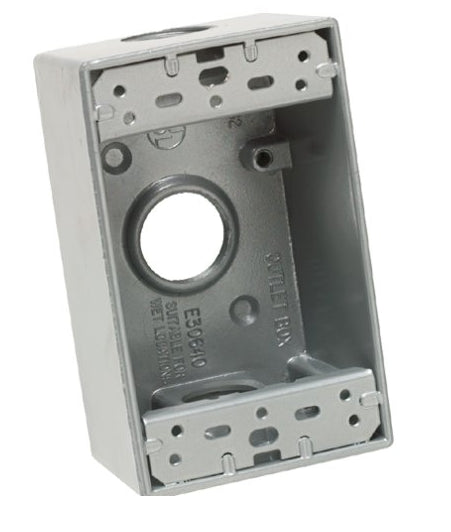 Cooper Wiring 1116-SP Aluminum Weatherproof  Outlet Box, 3/4"