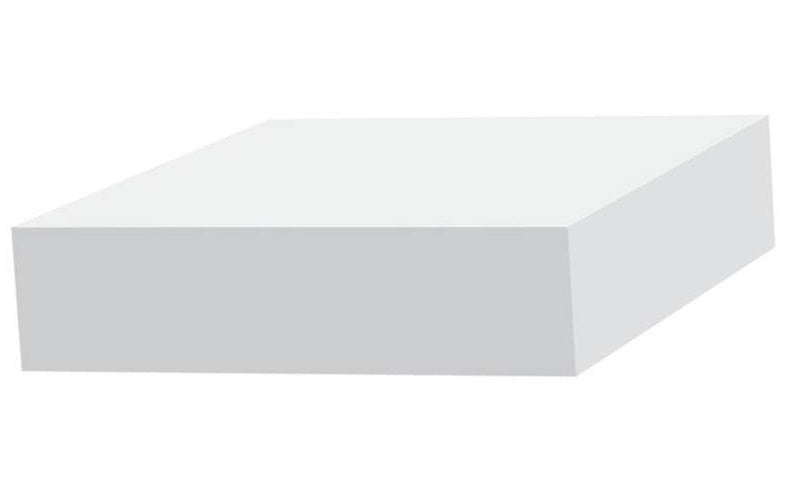 Royal 5103228 Trim Plank Moulding, PVC, White, 12' L