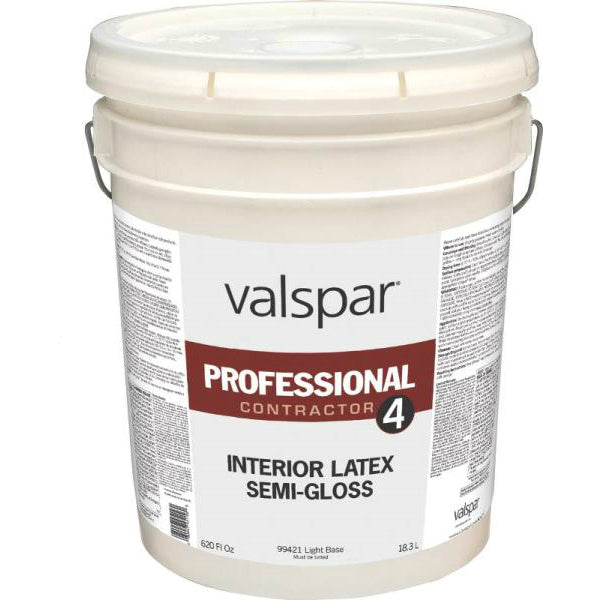 Valspar 99421 Professional Contractor 4 Interior Latex Paint, Light Base