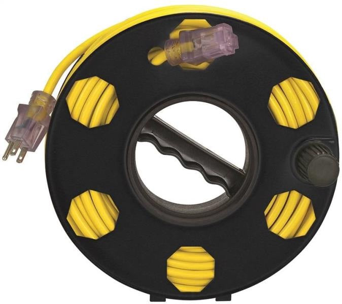 Power Zone ORCR2002 Plastic Cord Storage Reel, Black