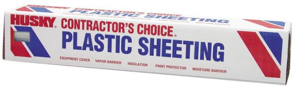 Husky CF1020C Polyethylene Sheeting, 20&#039; x 100&#039;, Clear