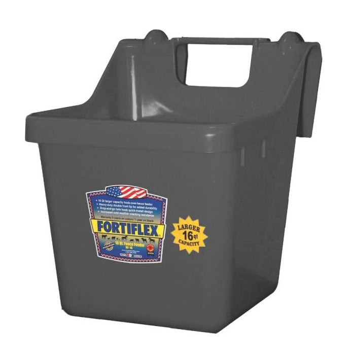 Fortex/Fortiflex 1301601 Over Fence Buckets, 16Qt, Black